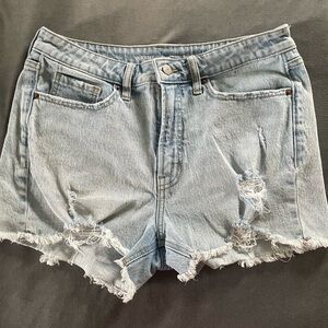 Women's Light Blue Denim Shorts